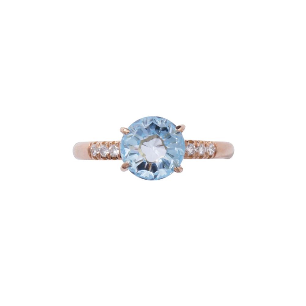 Anello Cherry Topazio Azzurro