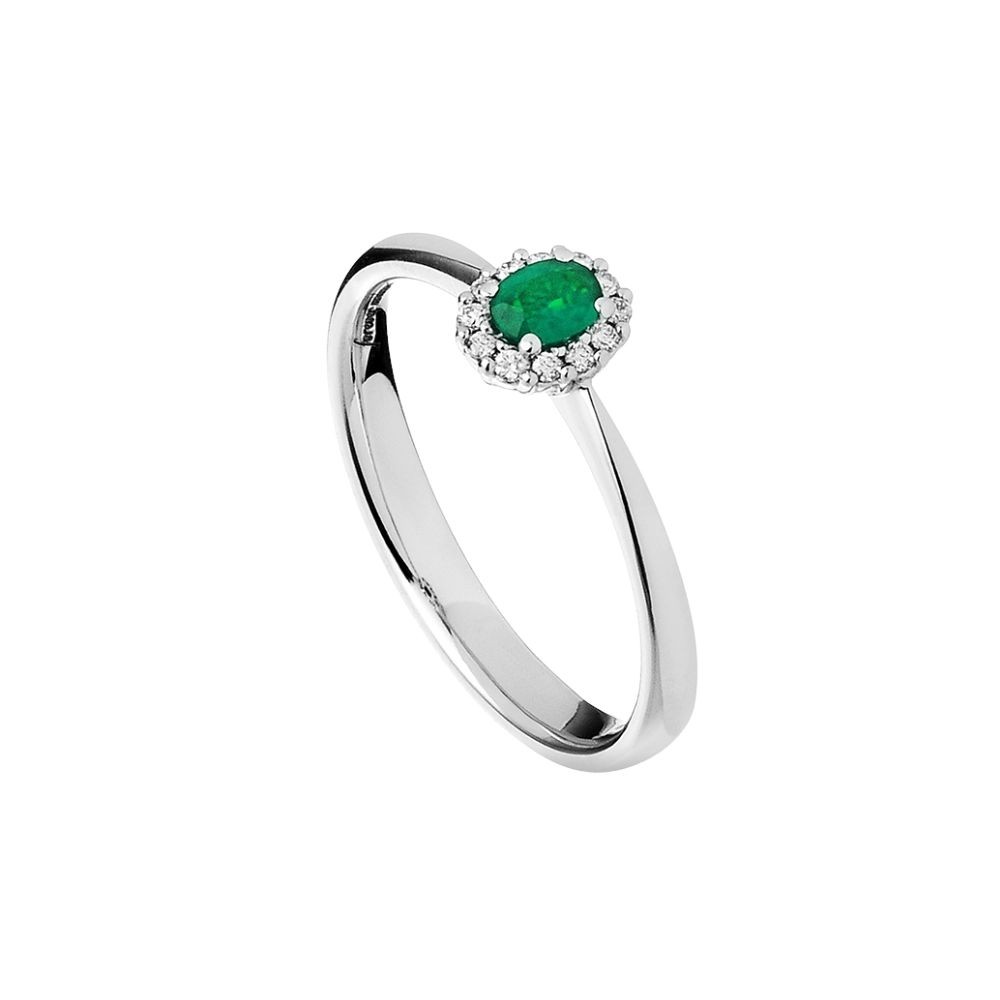 Anello Mini Cestino Smeraldo
