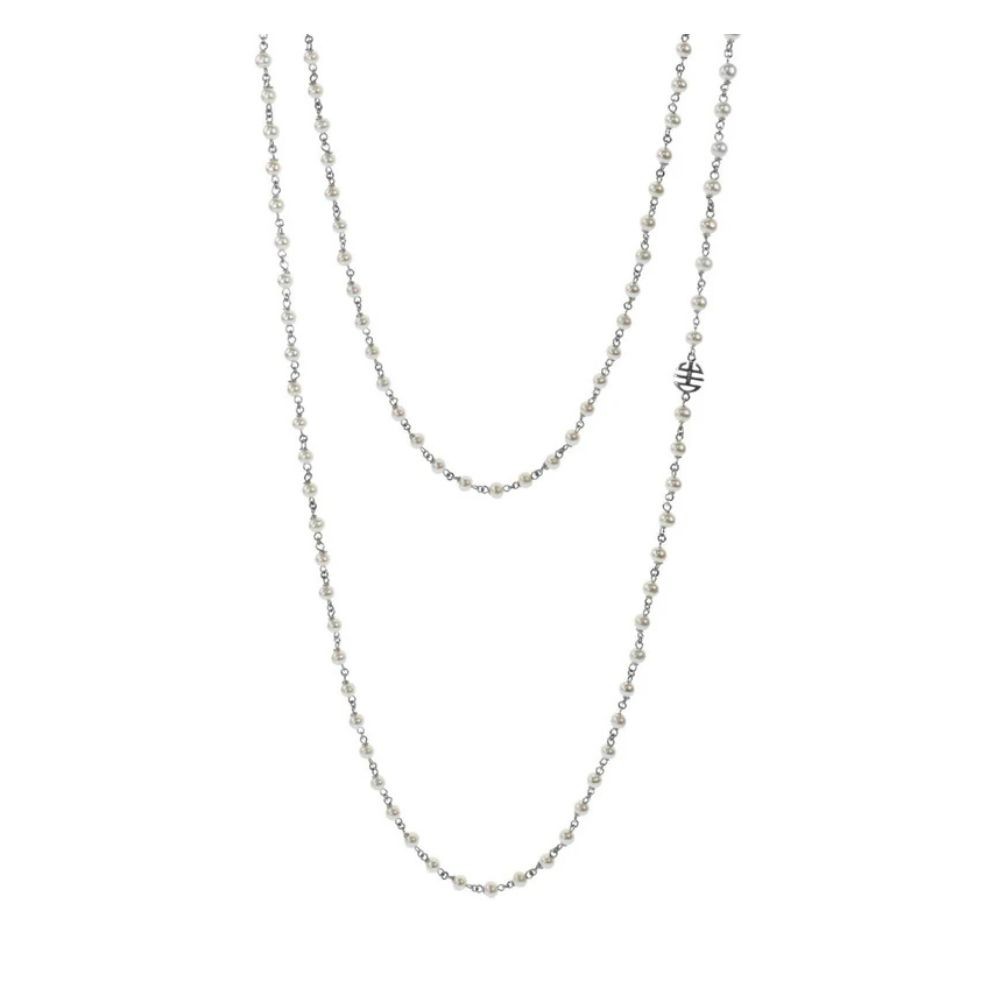 Collana Nagai Argento Perle Bianche