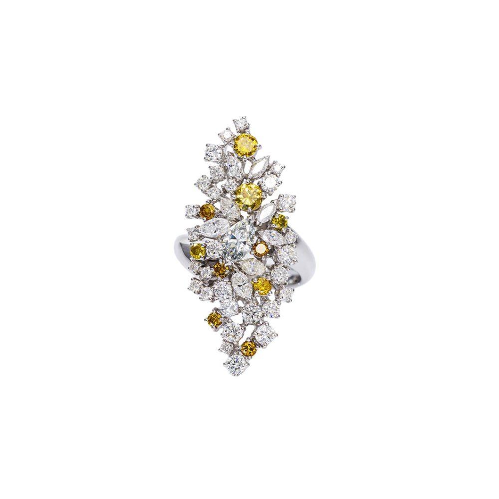 Anello Con Diamanti Fancy