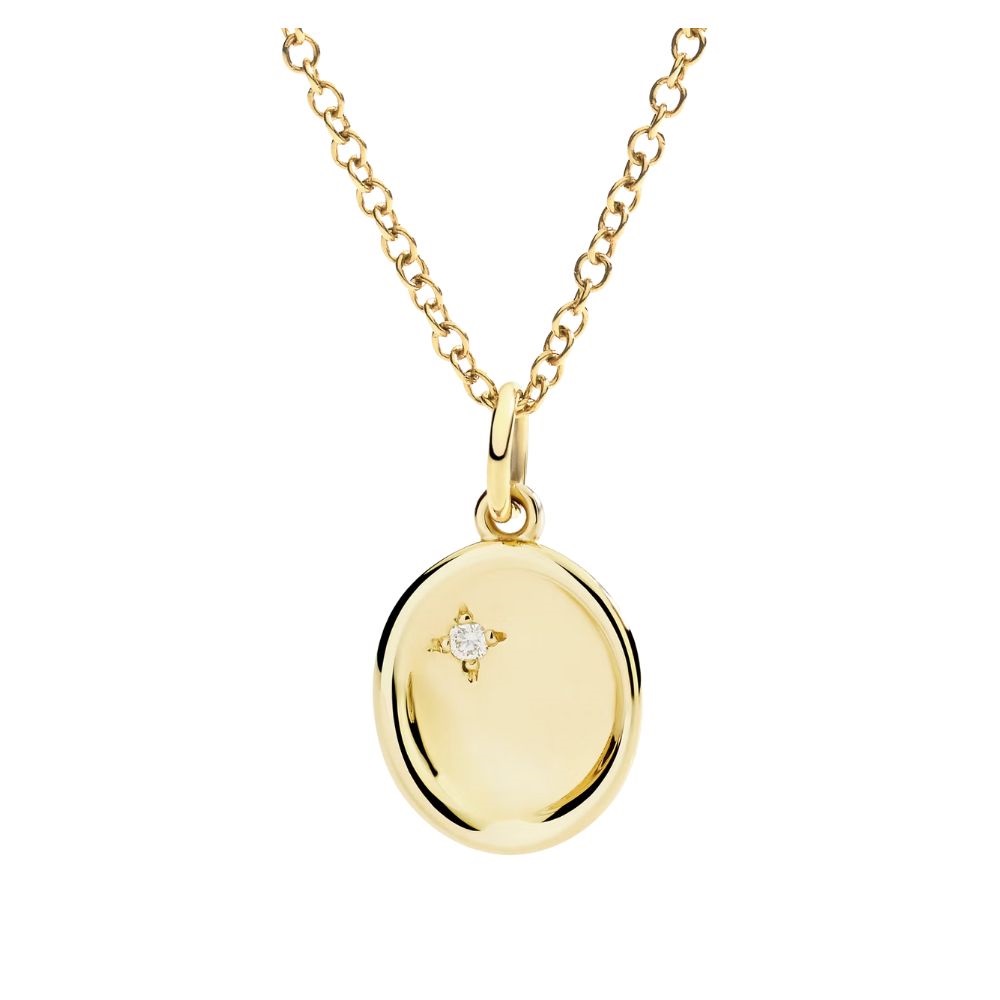 Ciondolo Sigillo Oro Giallo E Diamante