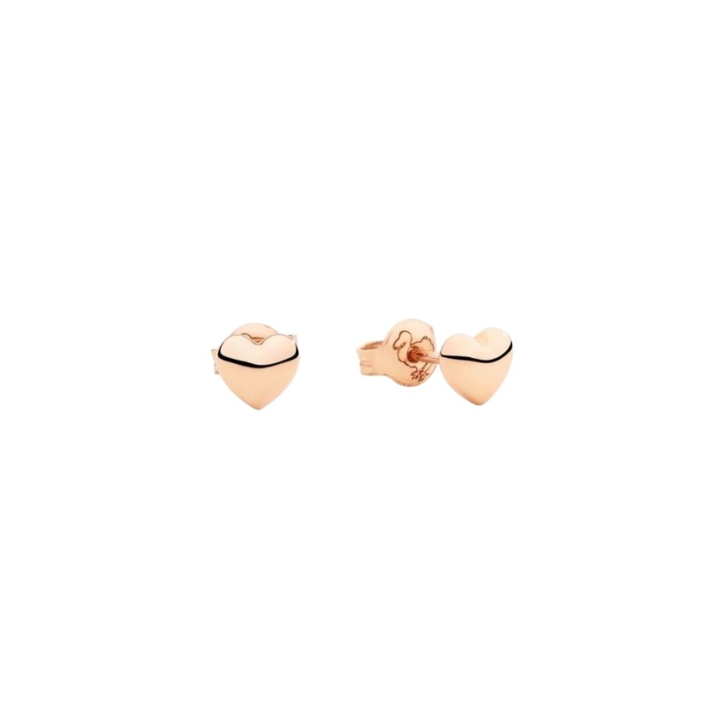 Orecchini Stud Cuore Oro Rosa