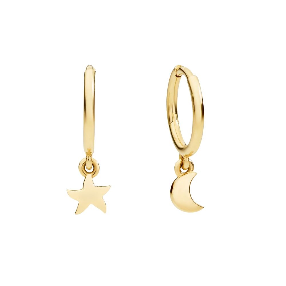 Orecchini Hoop Stellina E Luna