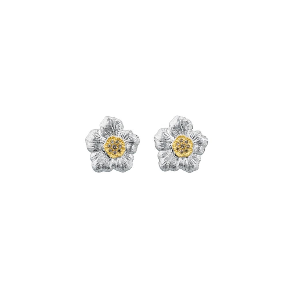Orecchini Gardenia Diamanti Brown