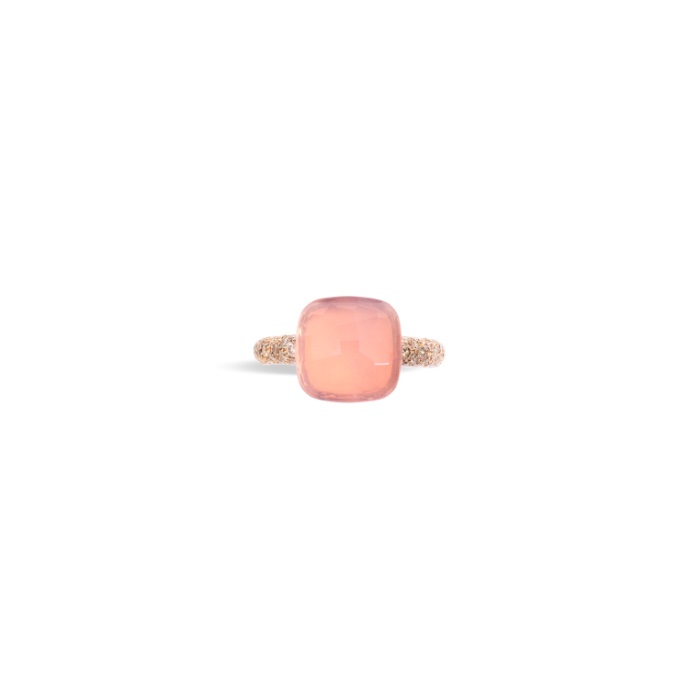 Anello Nudo Quarzo Rosa Maxi